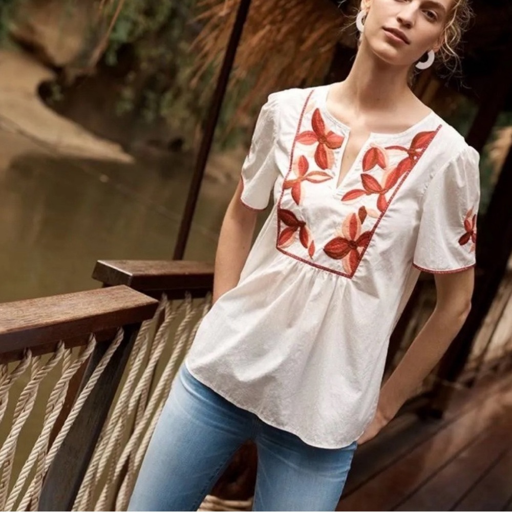 Madewell Fabel Embroidered Blouse